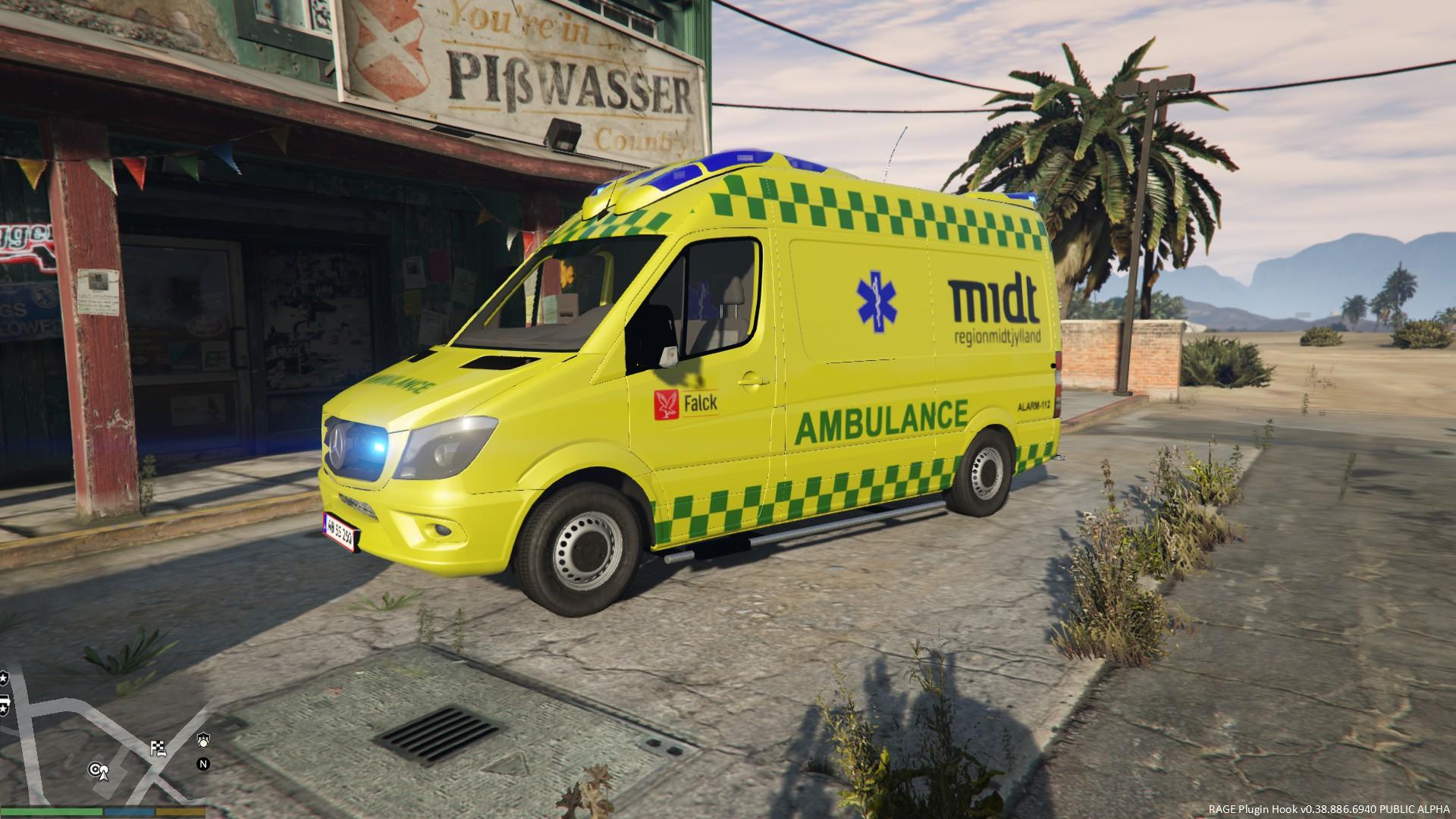 Danish Ambulance skin from 'Region Midt Jylland' - GTA5-Mods.com