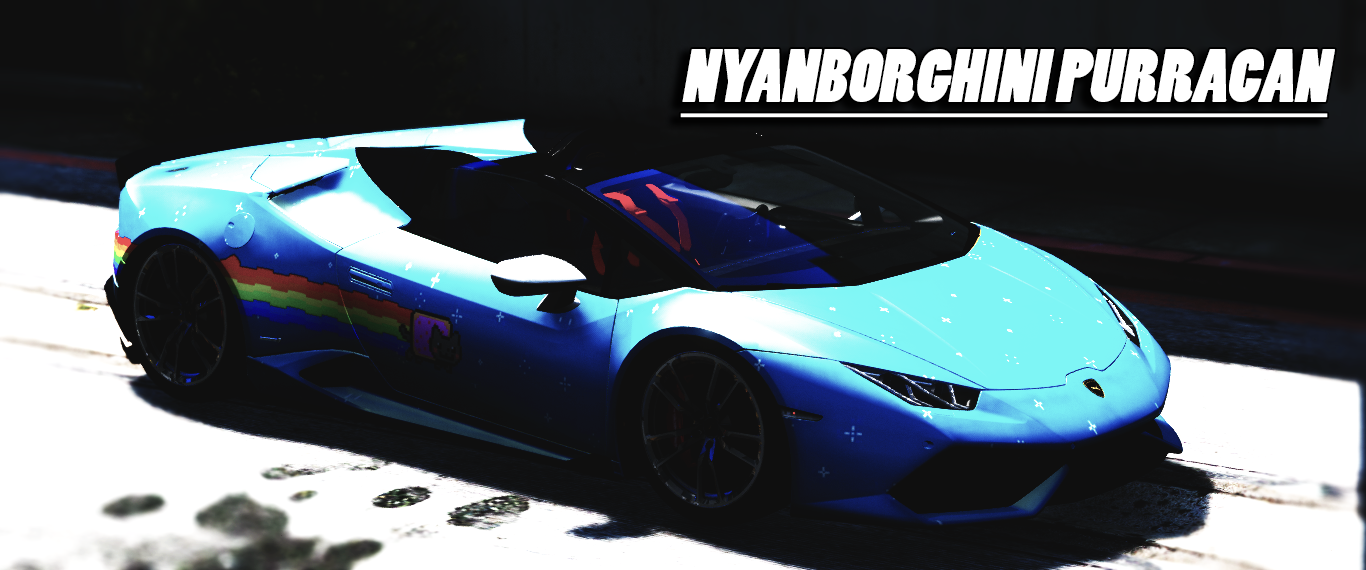 Deadmau 5 Nyanborghini Purracan Wrap + Gumball 3000 Stickers 