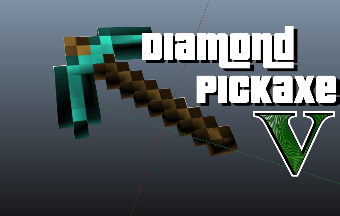 Minecraft Diamond Pickaxe V - GTA5-Mods.com