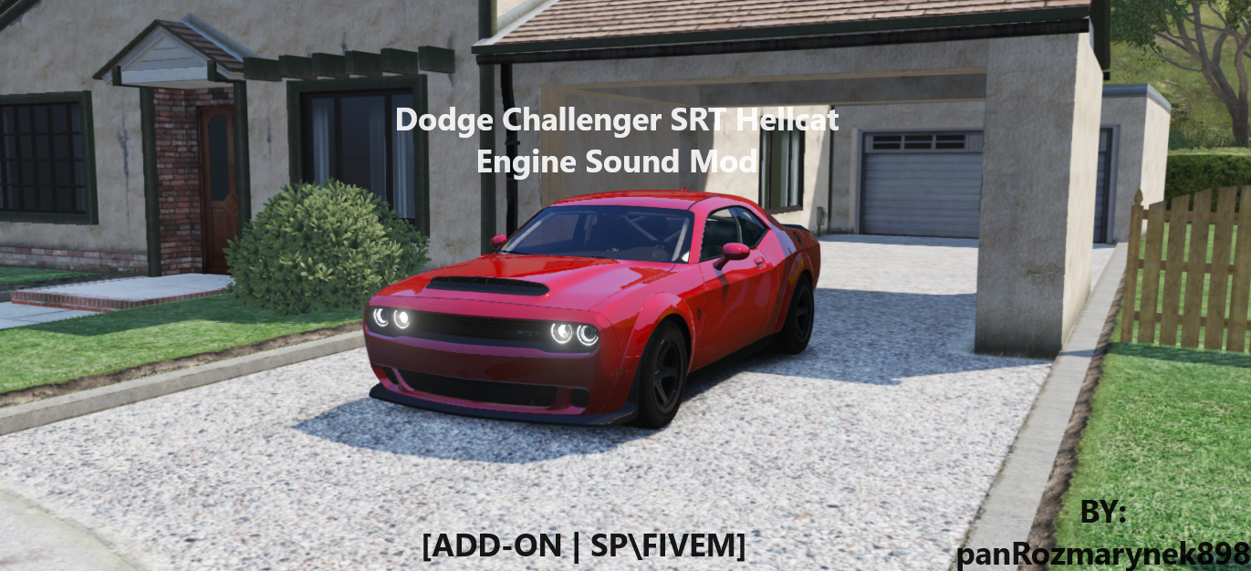 Dodge Challenger Hellcat SRT Engine Sound [Add-On SP | FiveM] -  GTA5-Mods.com