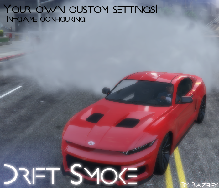 Um carro de drift com fumaça saindo no estilo de paleta de cores realista