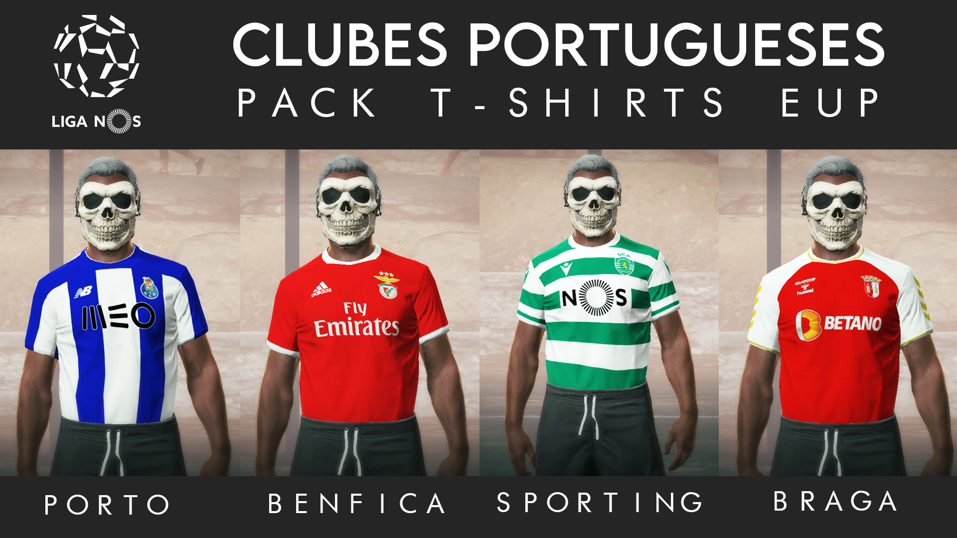 EUP] Jerseys - Portugal (Sporting, Benfica, Porto & Braga) - GTA5-Mods.com