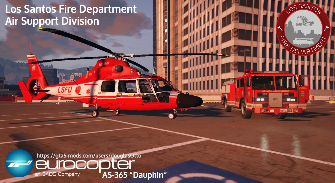 Eurocopter AS365 LSFD Fire Department Helicopter - GTA5 ...