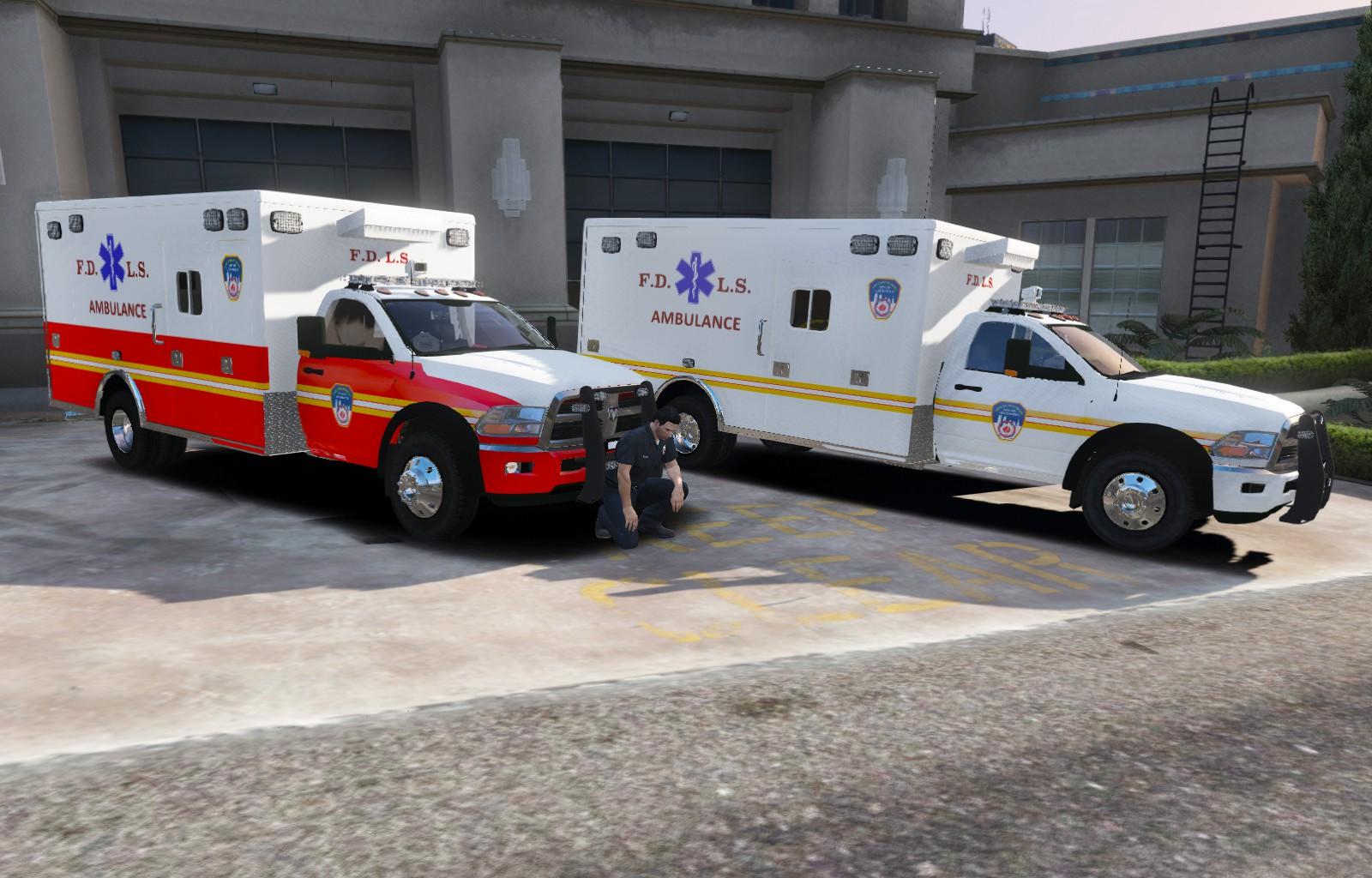 FDNY and FDLS Skins for Medic4523's Ram Ambulances - GTA5-Mods.com