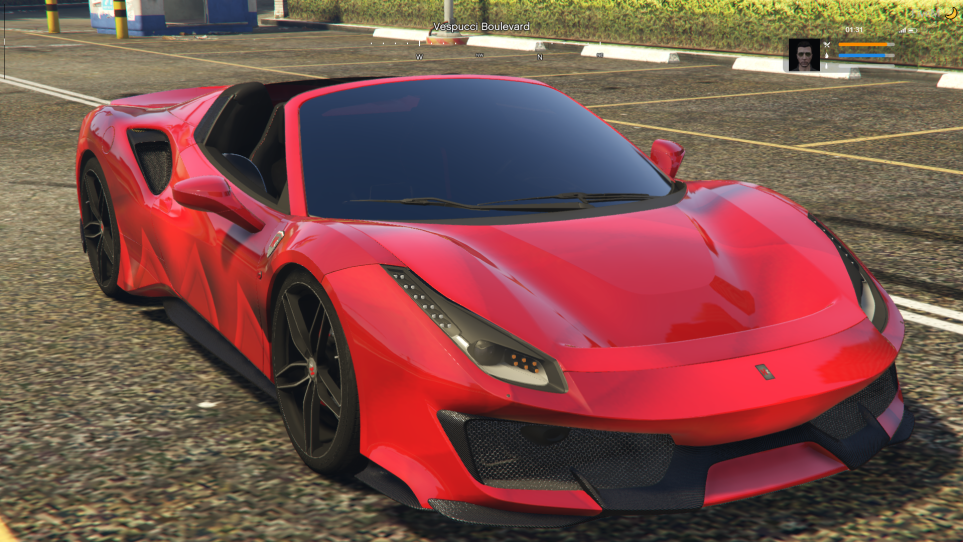 Ferrari 488 Pista Spider Kz Edition 2020 Retexture Gta5