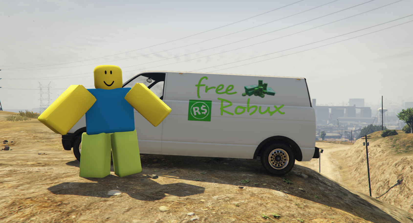 Free Robux Van Skin Roblox Noob 