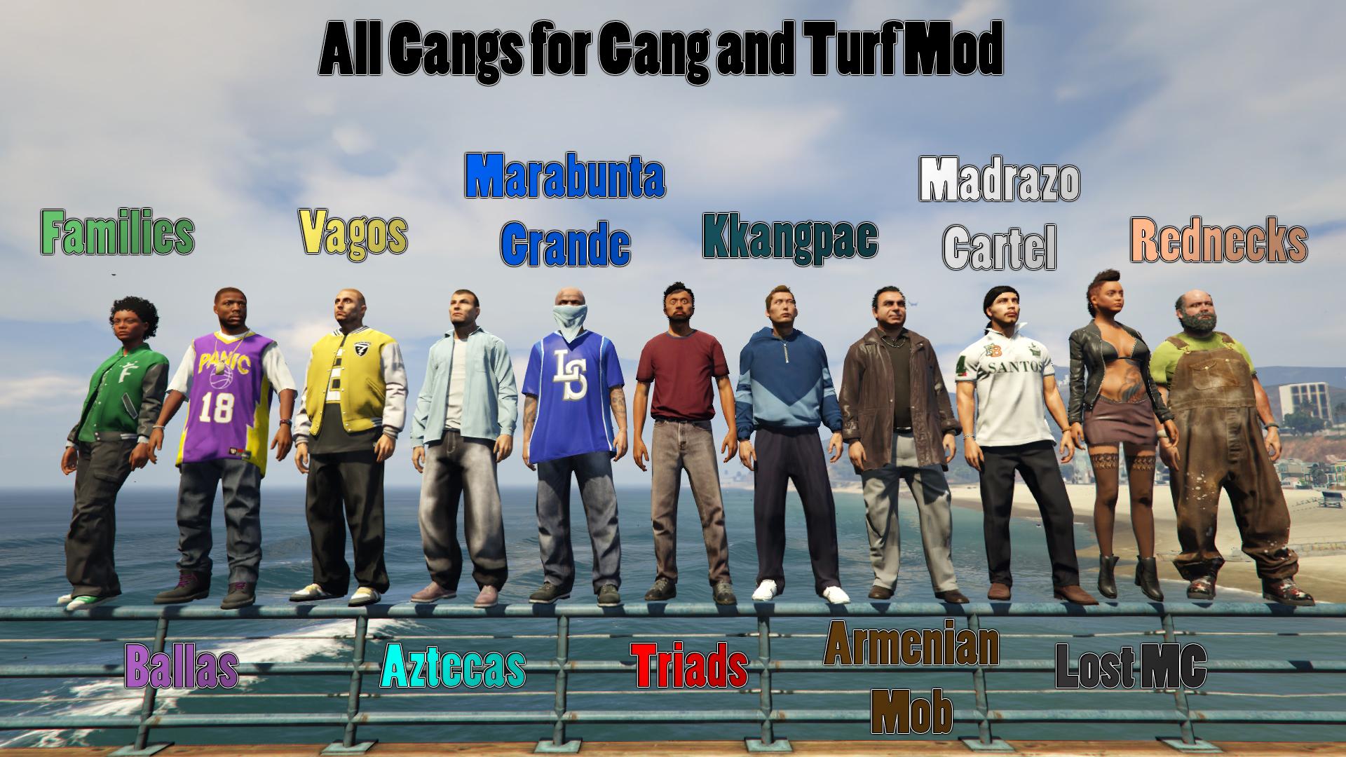 All Gangs For Gang And Turf Mod GTA5 Mods