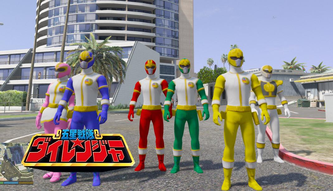 Gosei Sentai Dairanger 五星戦隊ダイレンジャー Gosei Sentai Dairenjaa Addon Ped Gta5