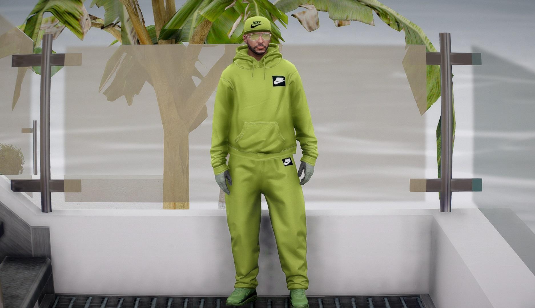 Green Nike Outfit for MP Male - GTA5 