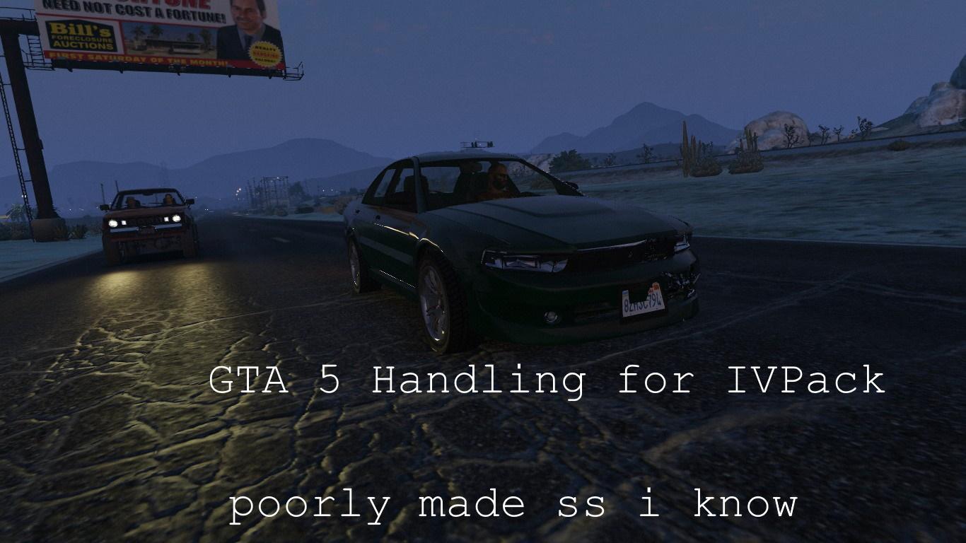 GTA IV handling for GTA V v1.41 