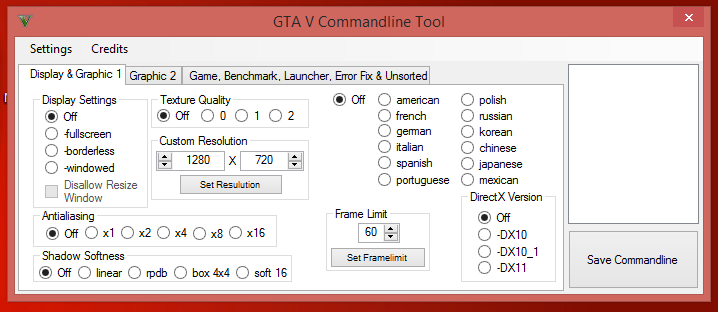 Comando Line - GTA V