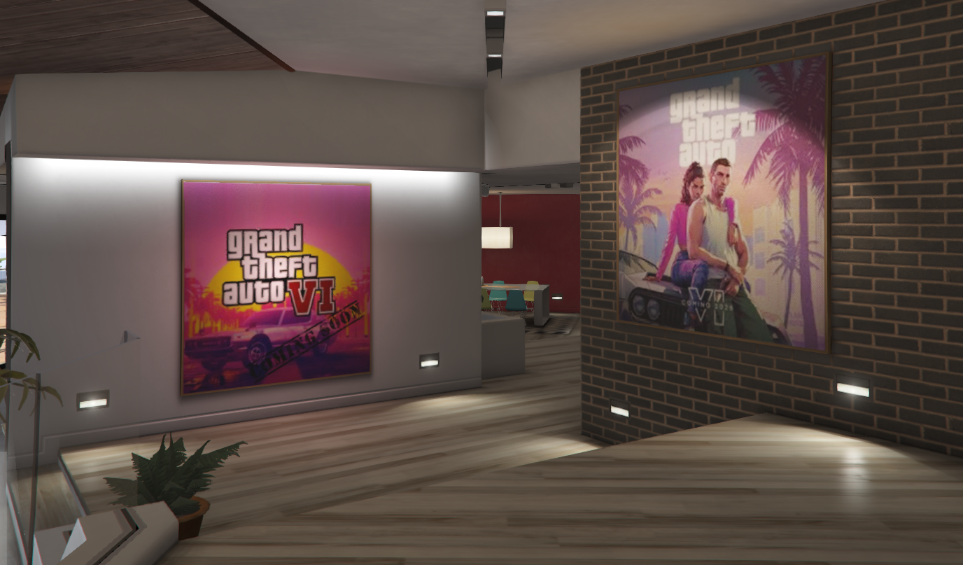 Gta Vi Posters In Franklins House Gta5 1805