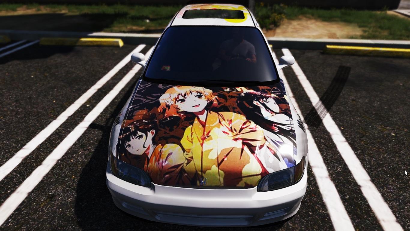 Hanasaku Iroha Honda Civic 5gen Stance Itasha - GTA5-Mods.com