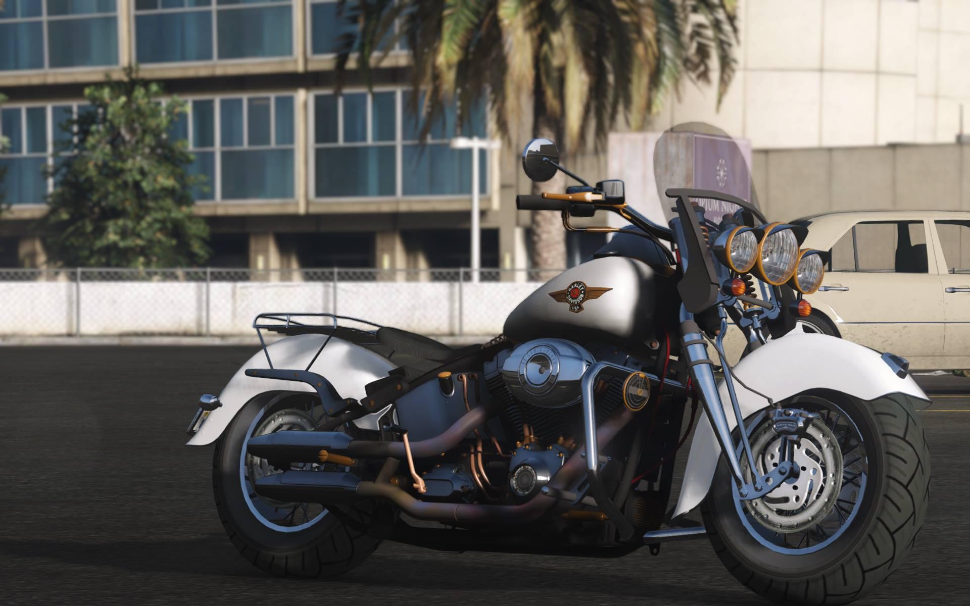 Harley Davidson Fat Boy Lo Vintage Replace Animated Gta5 Mods Com