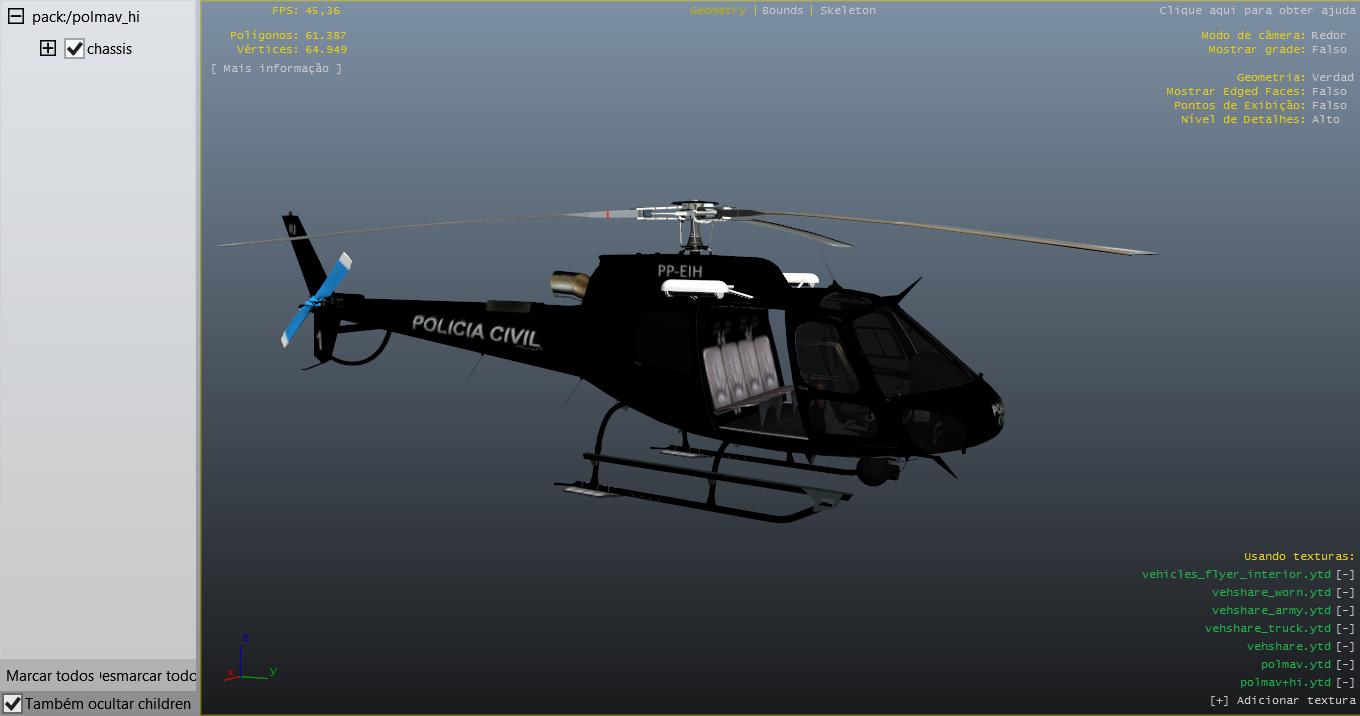 Helicóptero Policia Do GTA V - MTA Brasil