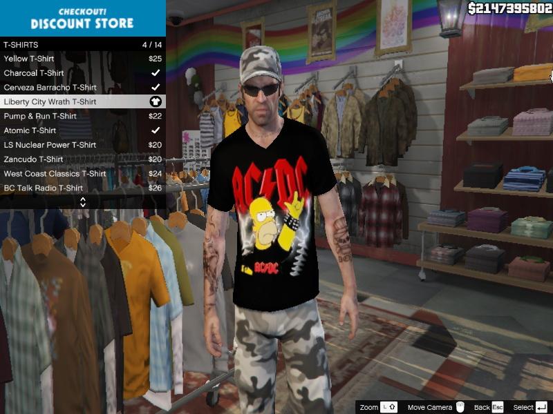 Homer Simpson AC/DC T-shirt (Trevor) - GTA5-Mods.com