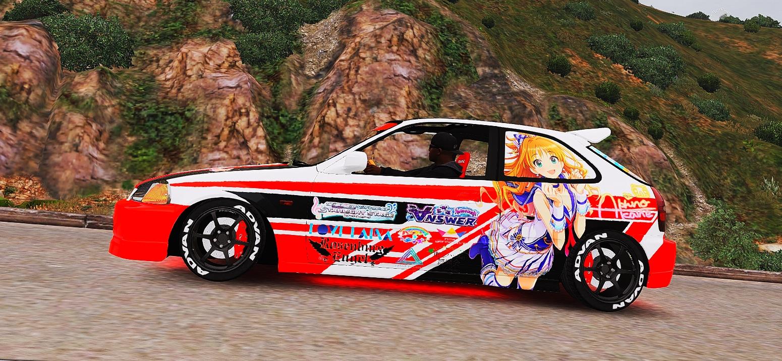 Honda Civic EK9 Kanjo Edition Itasha Livery - GTA5-Mods.com