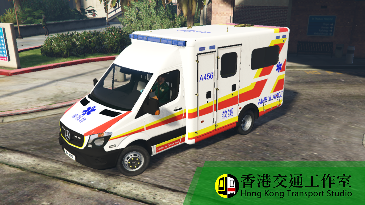 Hong Kong Ambulance White Version 香港消防處救護車 白車 Gta5 Mods Com