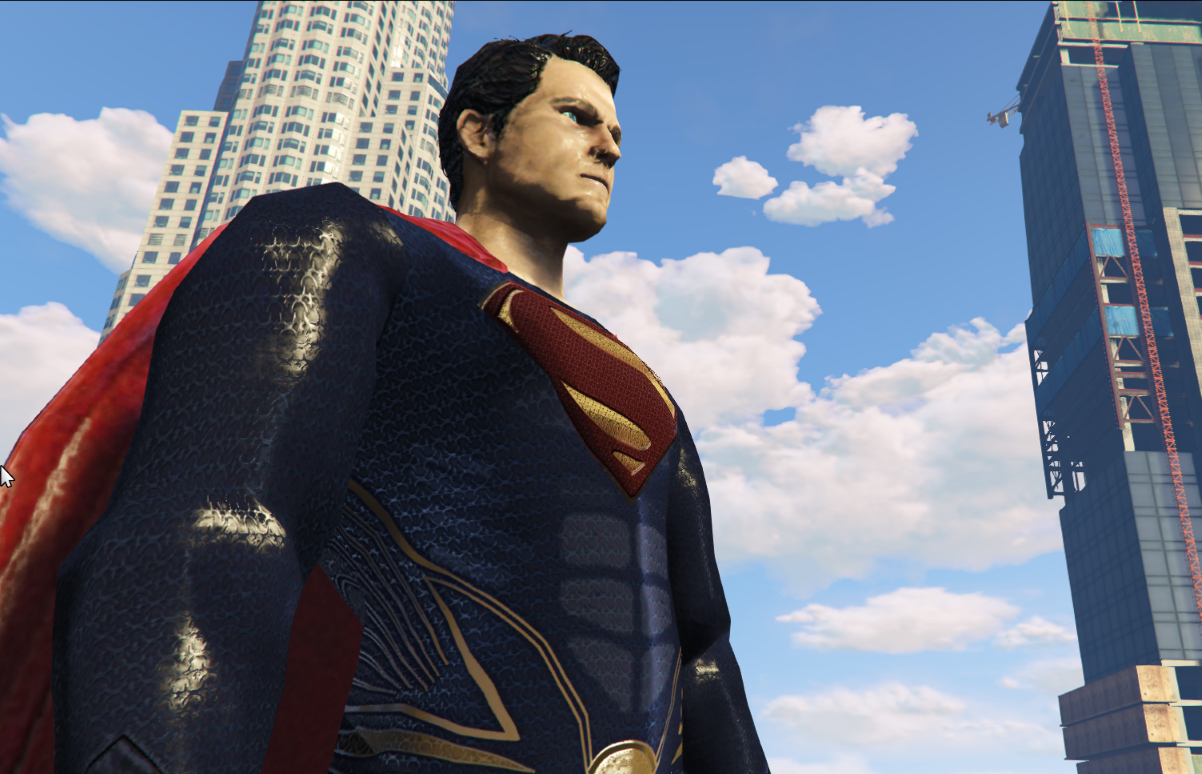 gta 5 superman mod why doesnt he have a cape