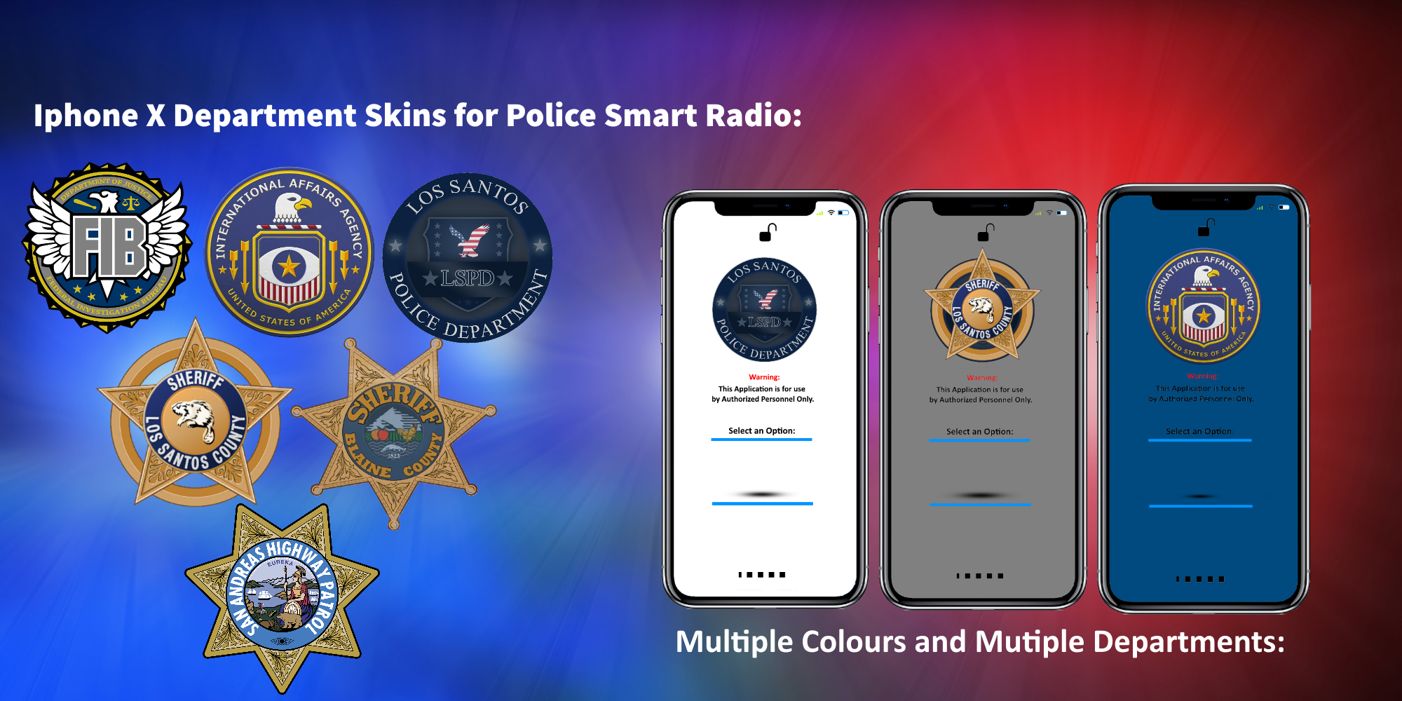 Iphone X Skins for Police Smart Radio