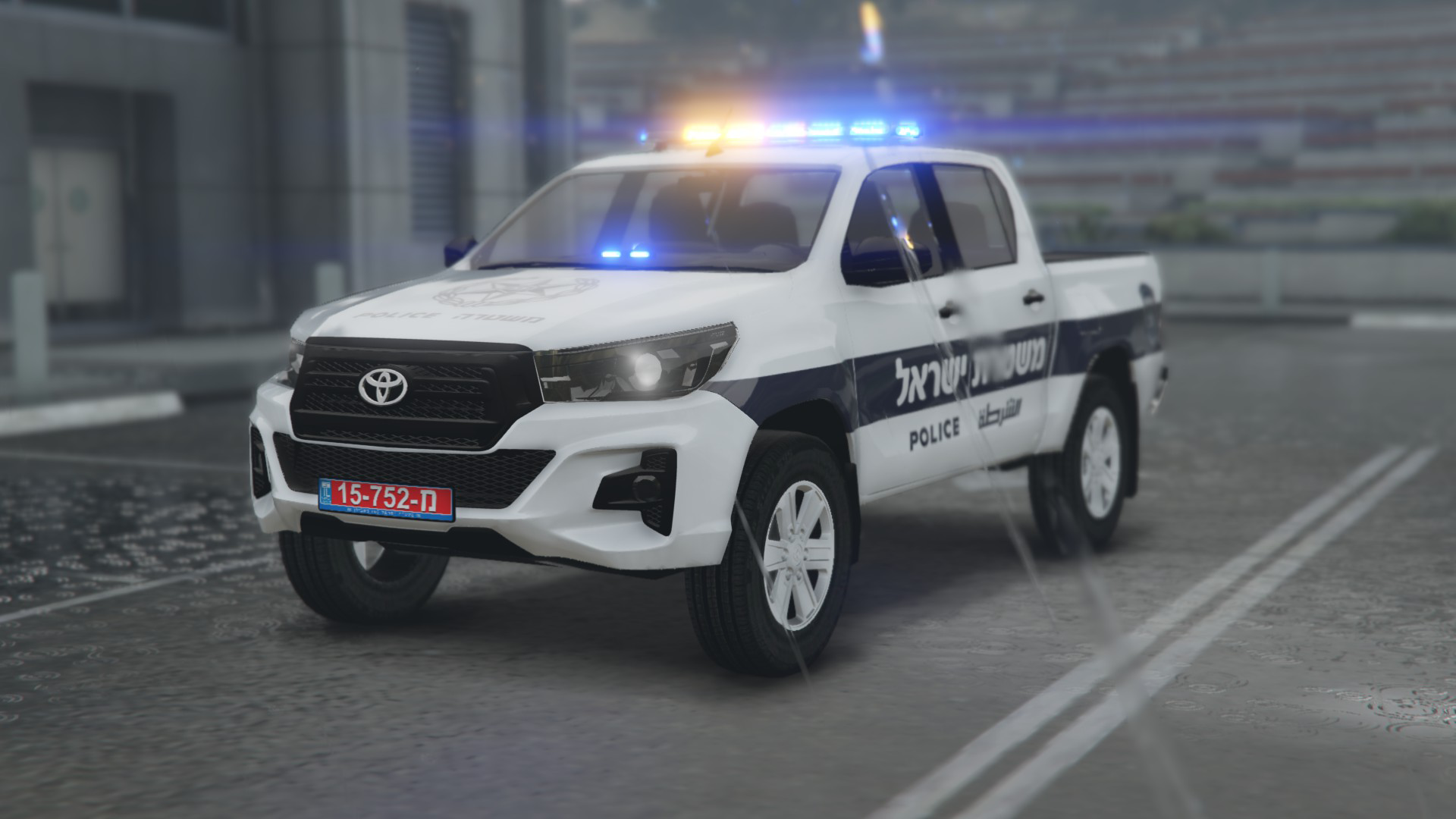 GTA 5 Colombia National Police Patrol (ELS) - Camioneta Policia Nacional  Colombia 2019 Toyota Hilux: Mods Colombia GTA V Mod 