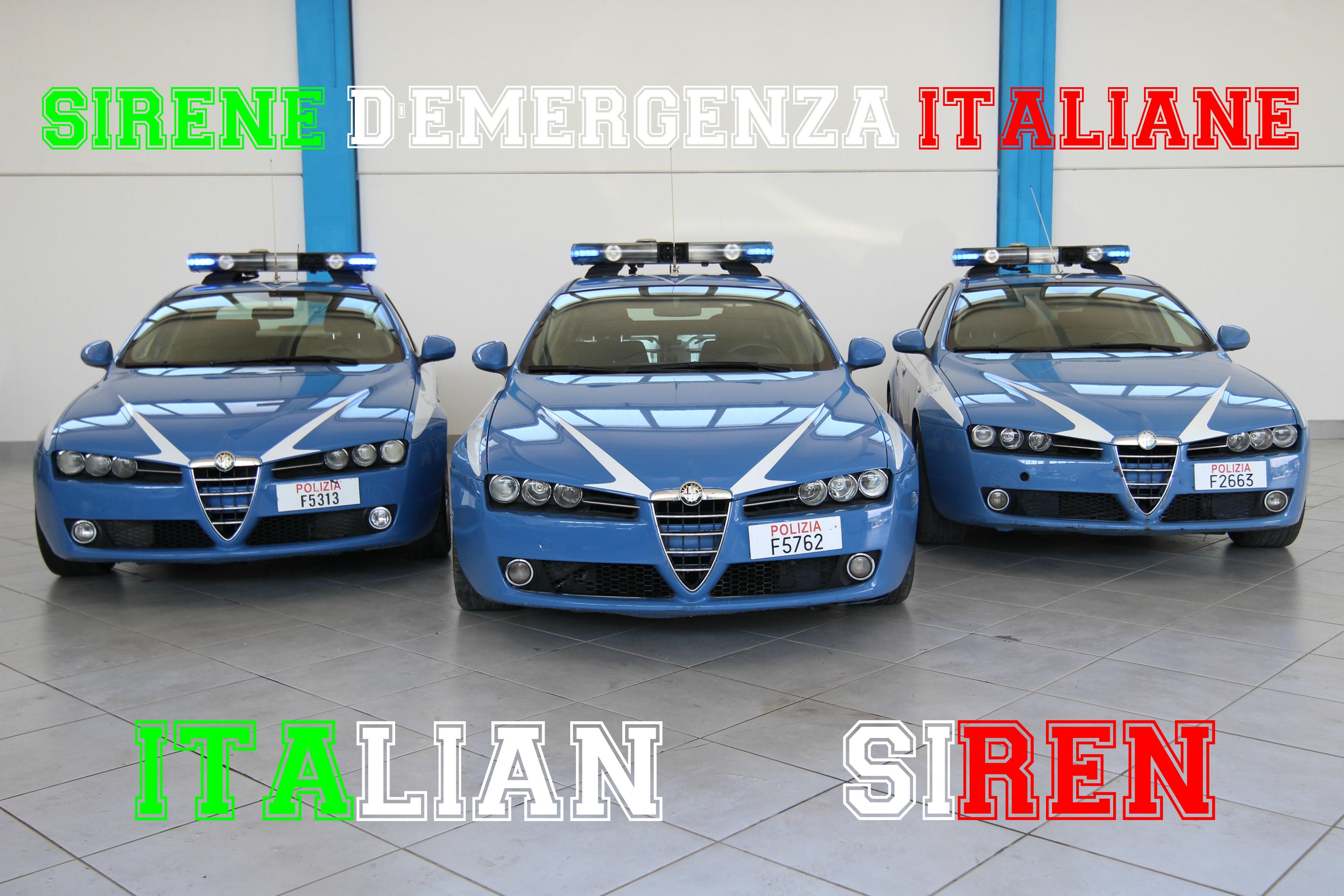 Italian Emergency Sirens - Sirena Polizia - Ambulanza 