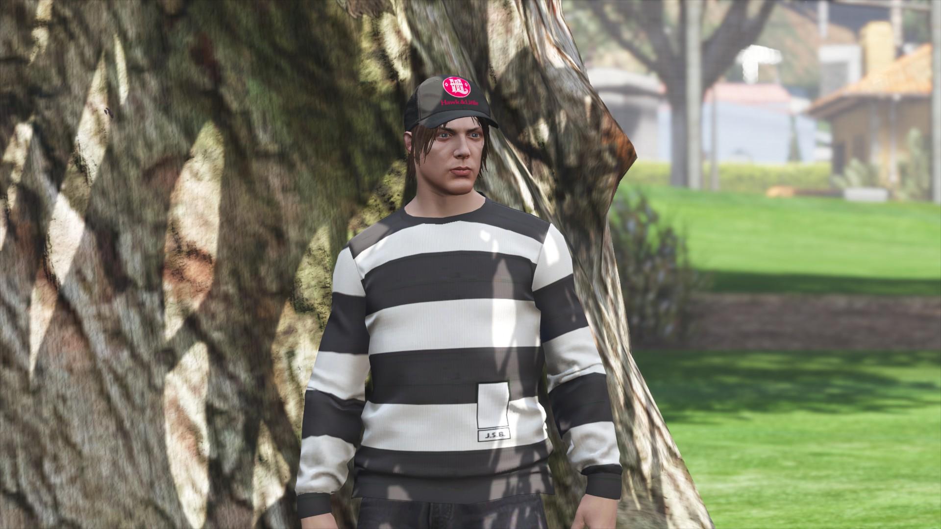 J.S.B Black White Stripe Sweater The Kid LAROI for MP Male