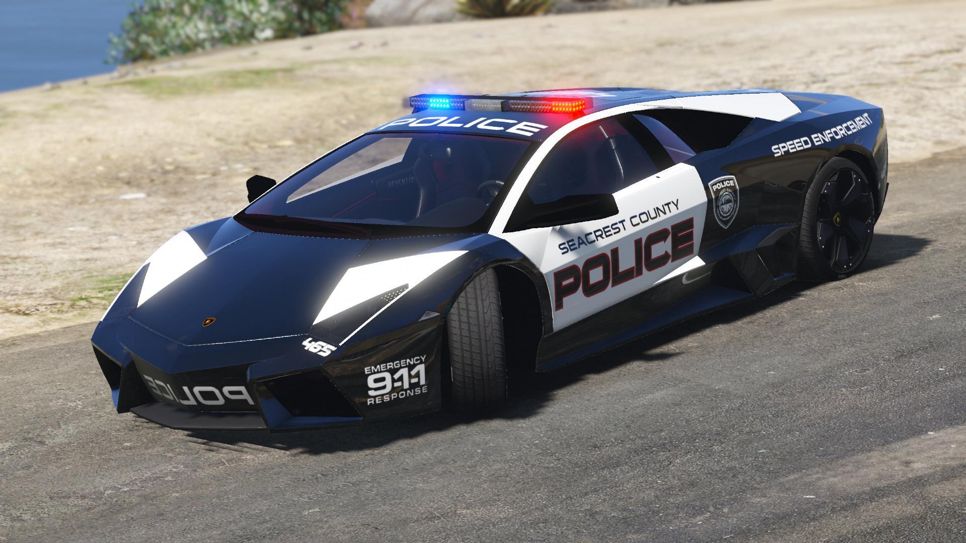 Lamborghini Reventón Police NFS - Hot Pursuit + Template - GTA5-Mods.com