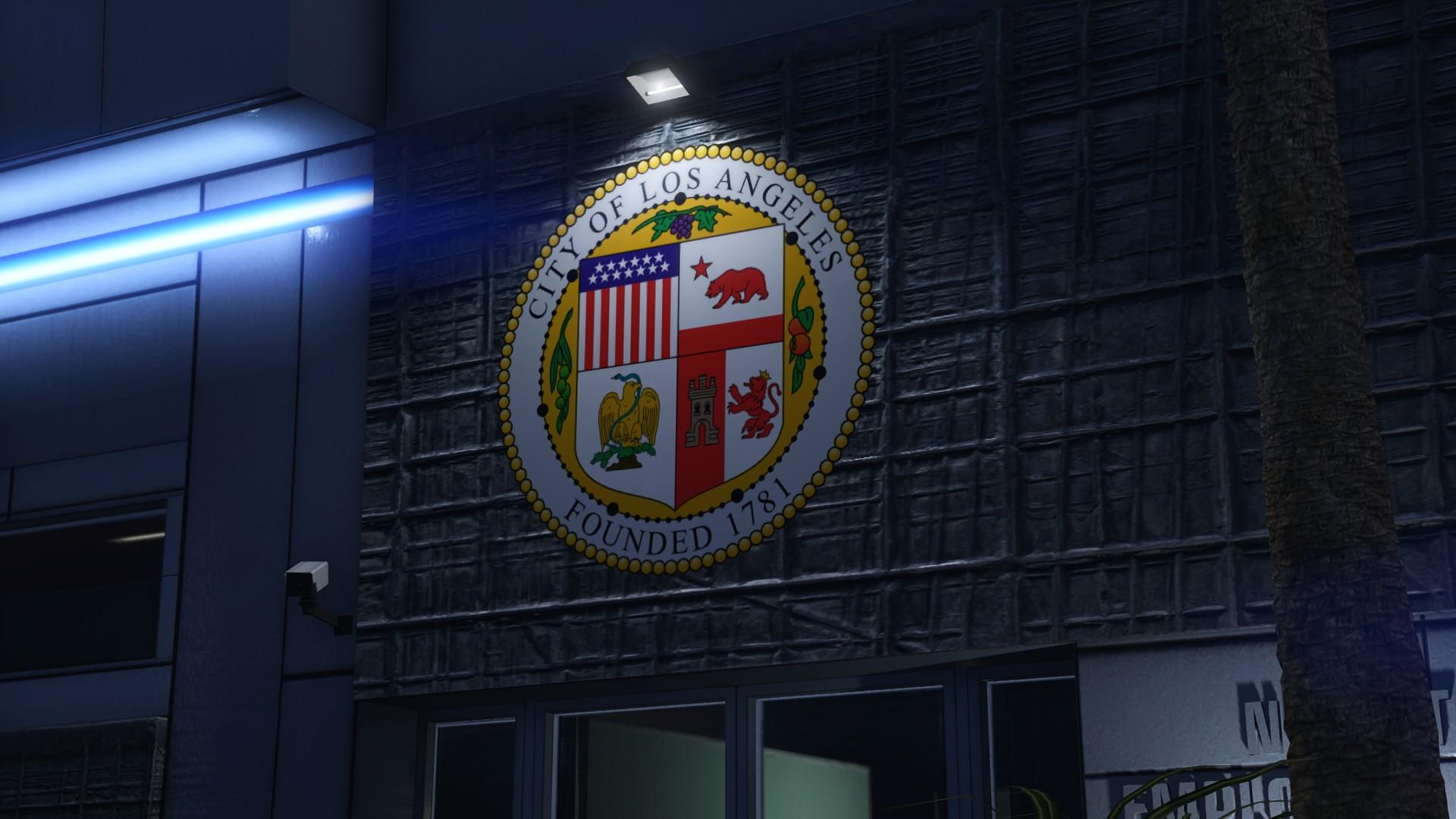 LAPD Hollywood Dept Real Billboards Realism Mod GTA5 