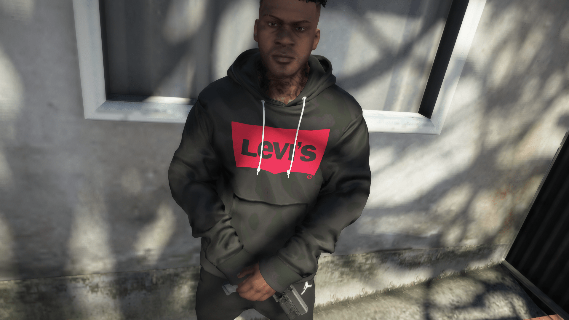 Levi's Black Hoodie Red Logo 