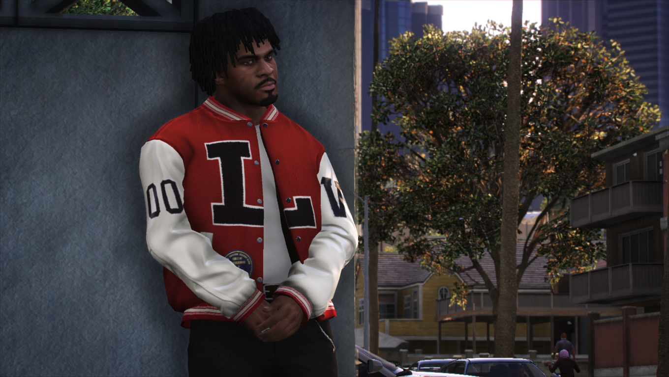 Бомбер гта 5. Varsity Jacket GTA 5. Франклин ГТА 5. Franklin Jacket для GTA 5. Франклин ГТА 5 В пиджаке.