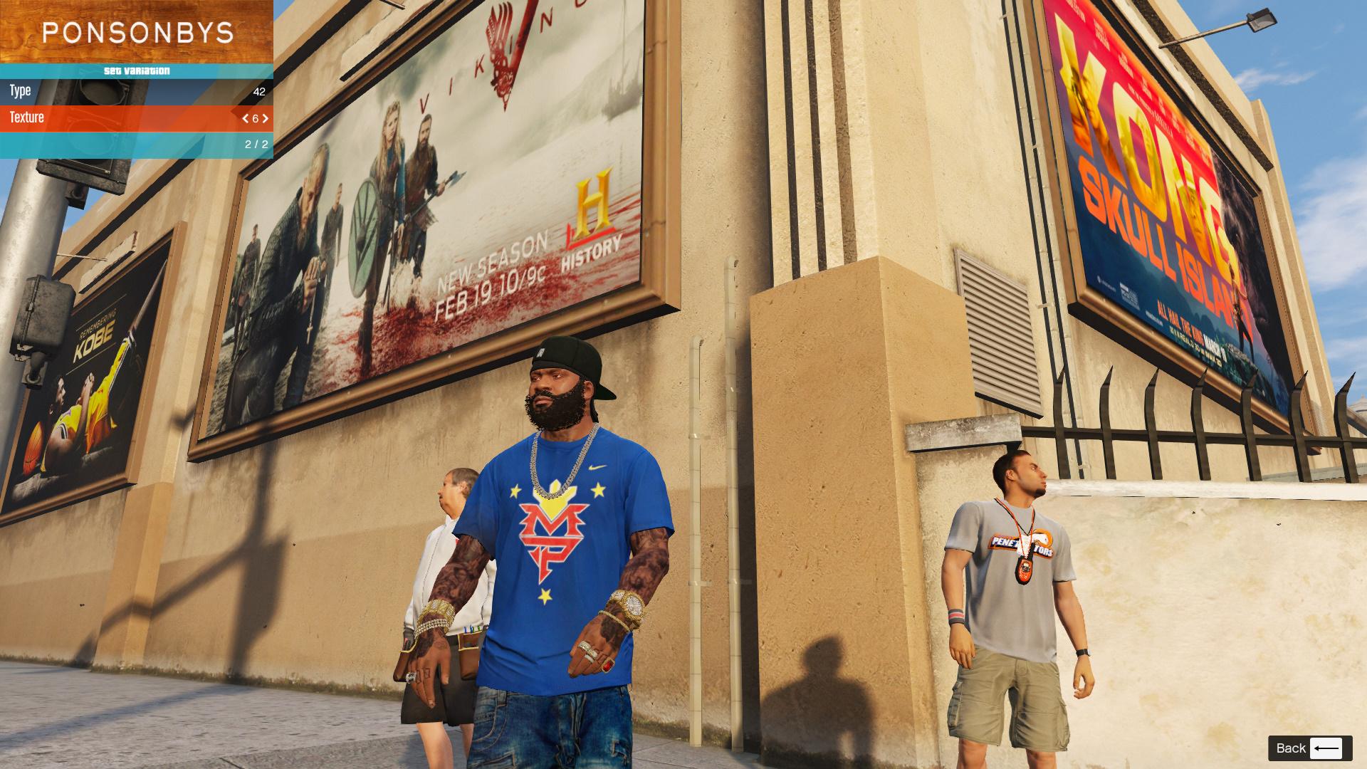 radioactiviteit Gedetailleerd criticus Manny Pacquiao Nike Blue Tshirt with arm tattoos - GTA5-Mods.com