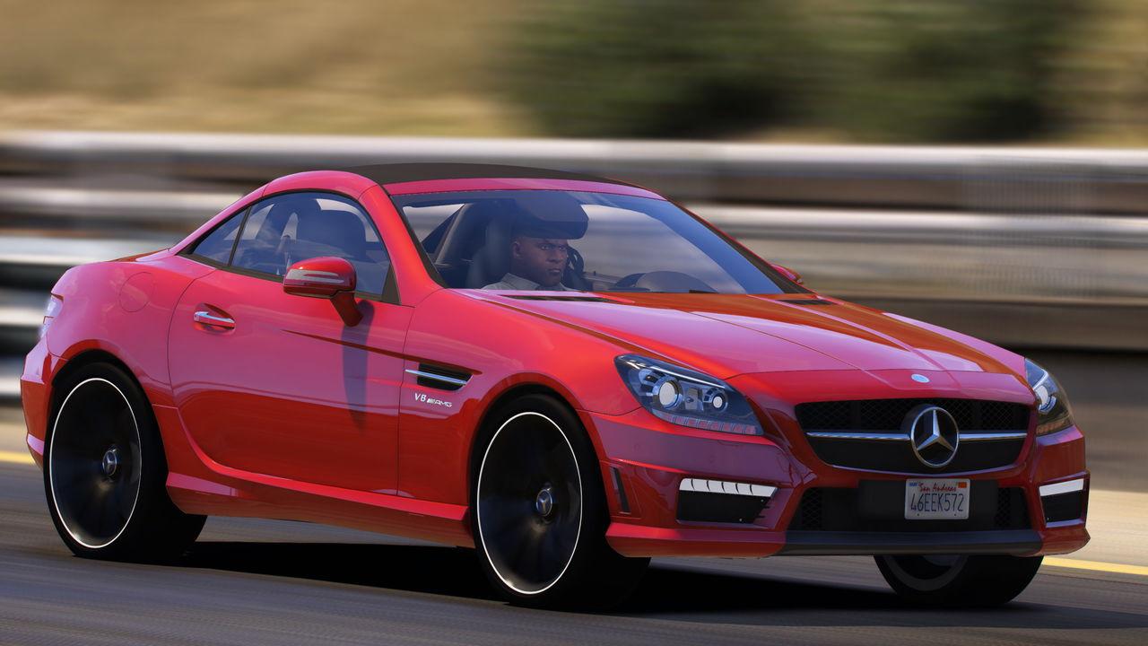 Mercedes SLK r172 красный