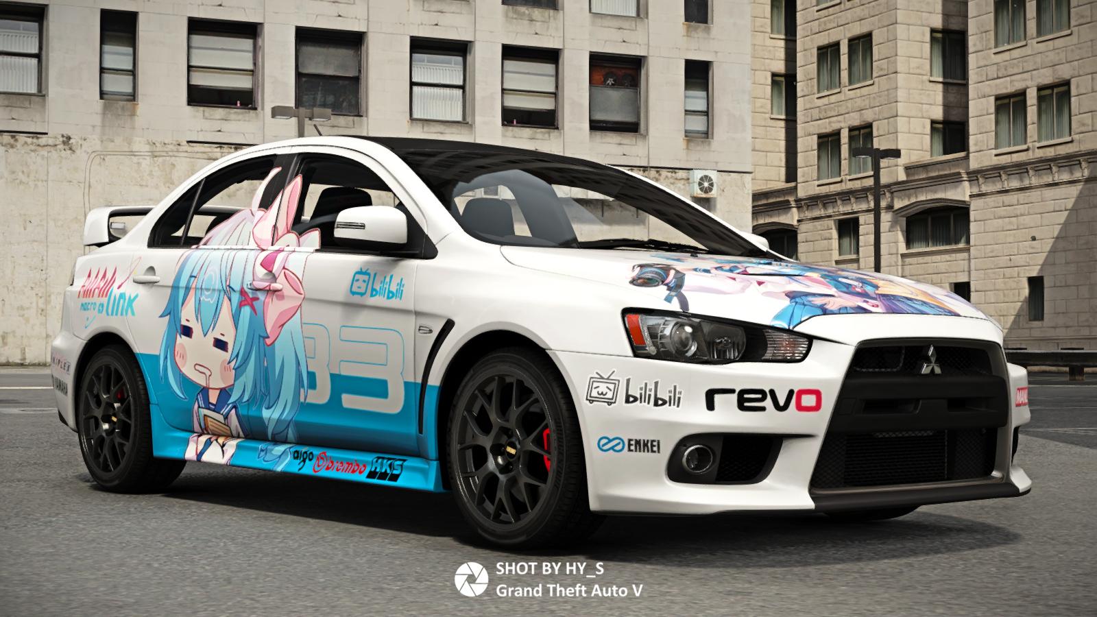 Mitsubishi Lancer Evo X Itasha Livery - GTA5-Mods.com