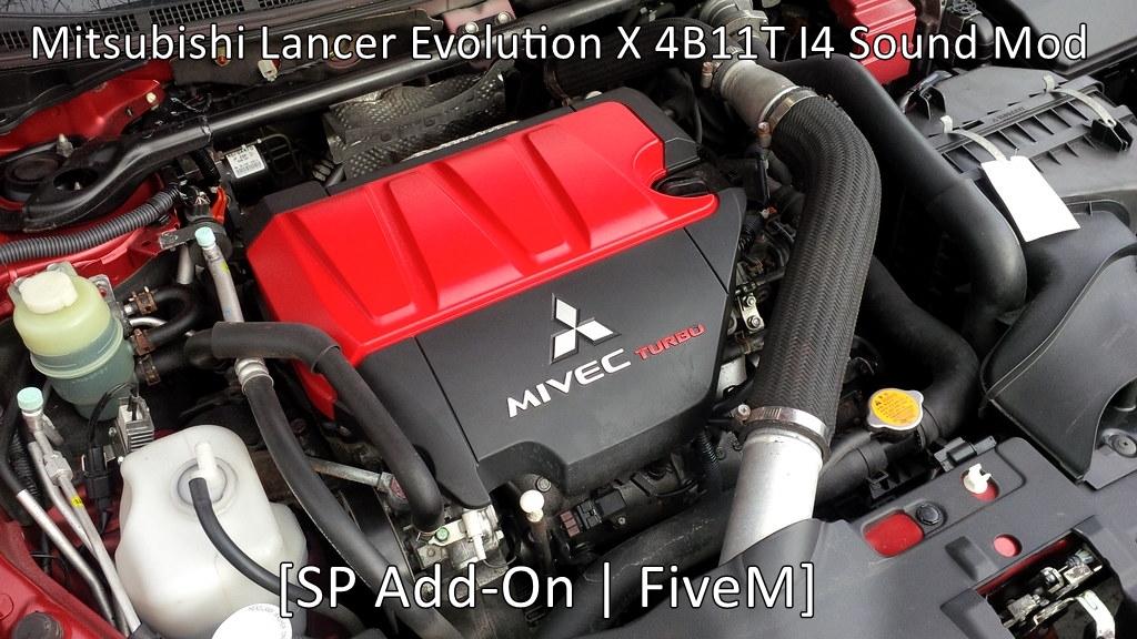 Mitsubishi Lancer Evolution 4B11T I4 Engine Sound Mod [SP AddOn