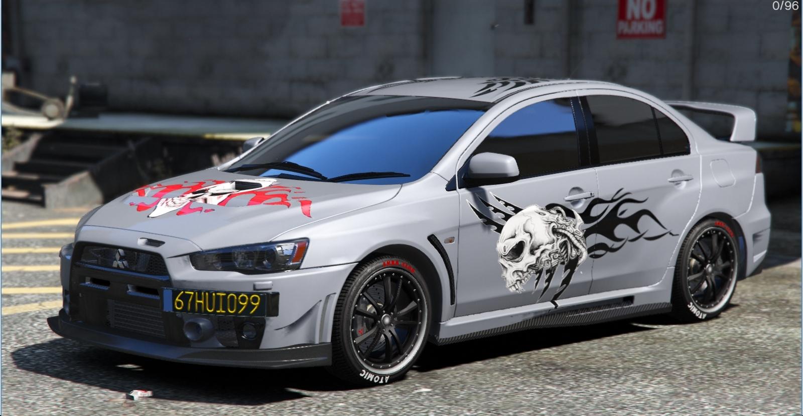 Mitsubishi Lancer Evolution X FQ-400 Skull Tribal Paintjob ...