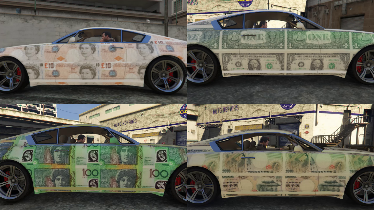 Money Car Texture Pack 