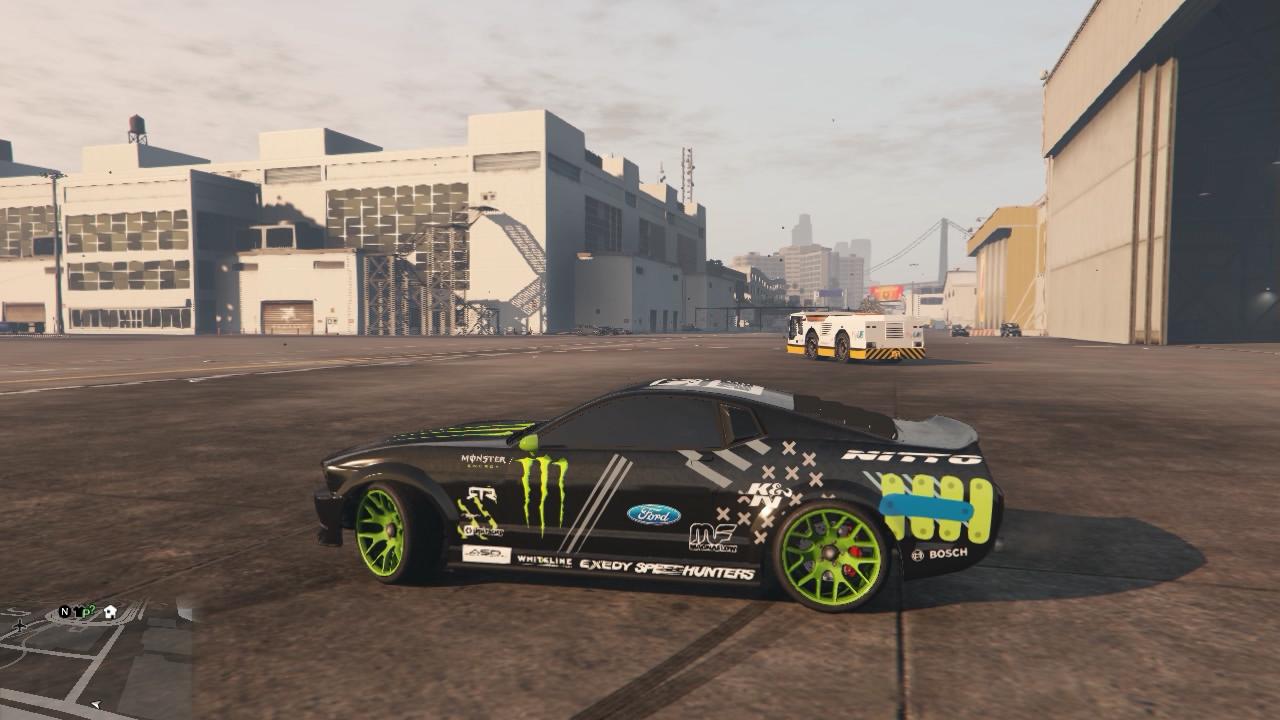 Gta 5 monster. Машина Кена блока в ГТА 5. Ford Mustang GTA 5. Мод ГТА 5.