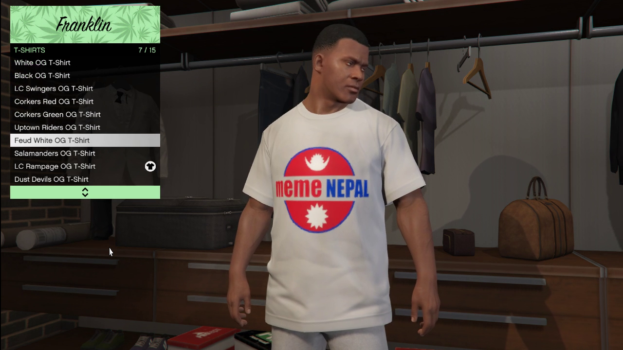 Nepali T-Shirts (Franklin) Pack - GTA5-Mods.com