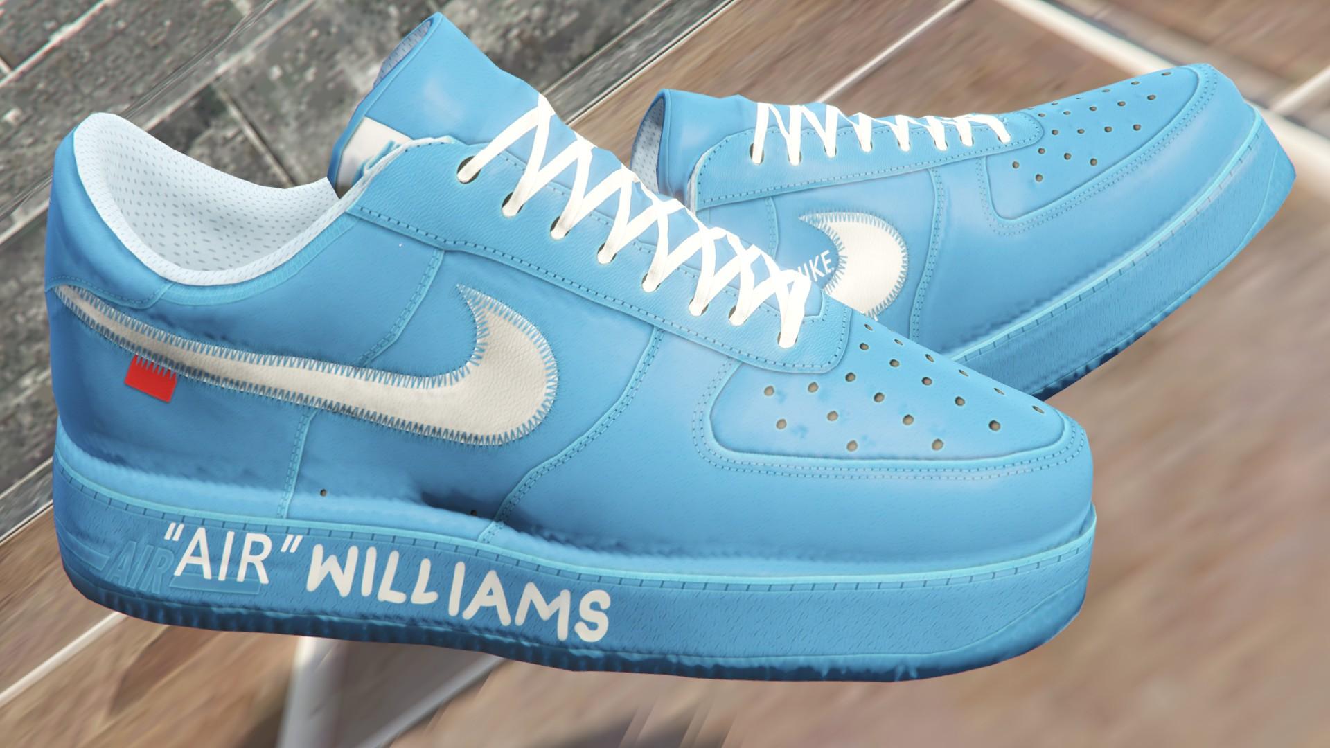 Nike AF1 Off White University Blue GTA5 Mods