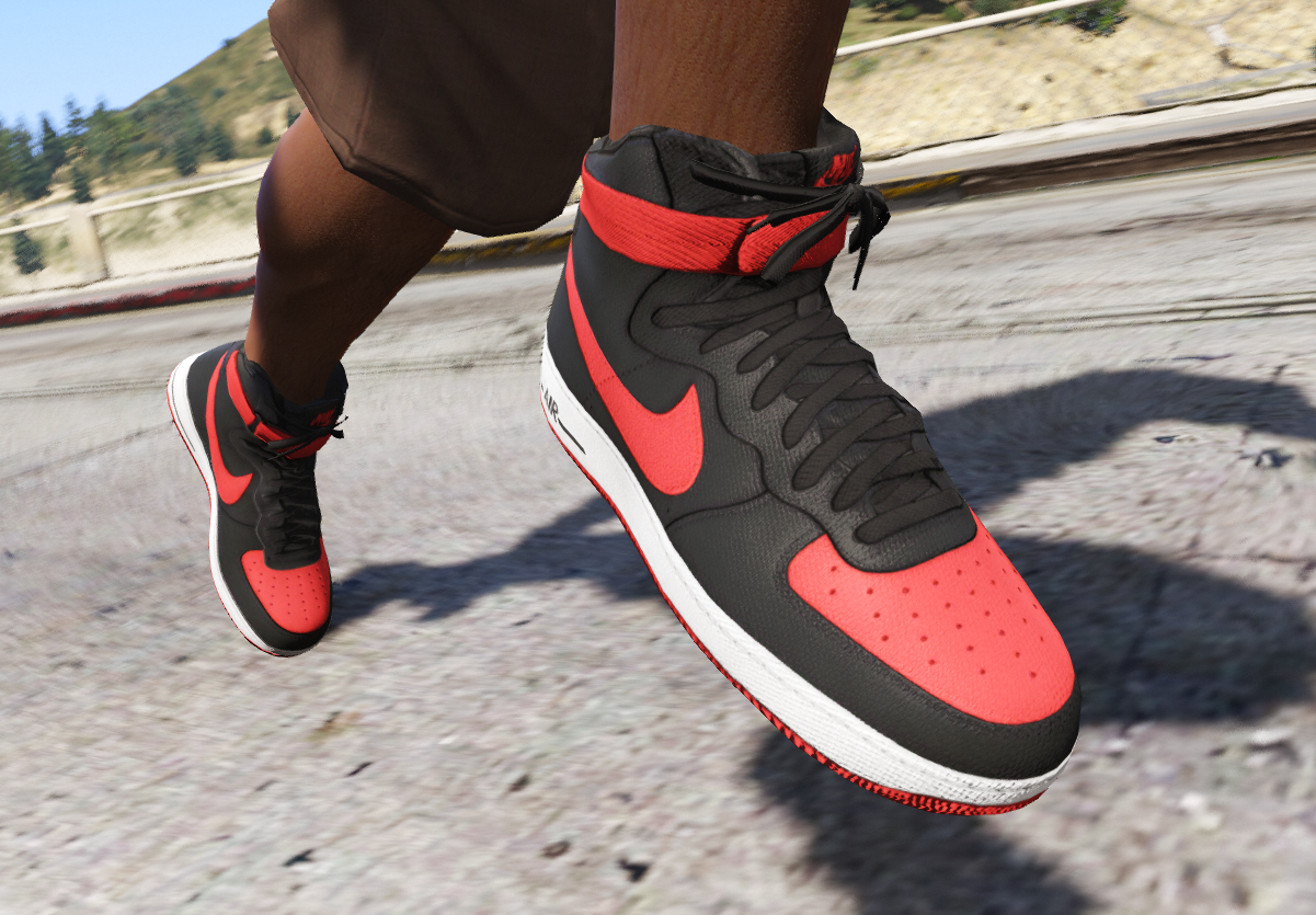 Кроссовки гта 5. Nike Air Force 1 ГТА. Найк Force 5. Nike Air Jordan GTA 5 Nike. Nike Air Force 1 Jordan Black Red.