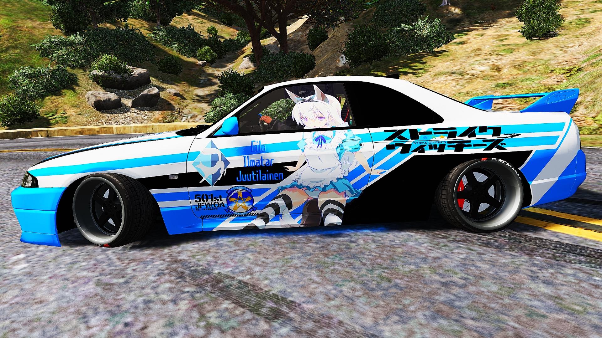 Nissan GTR R33 Eila Ilmatar Juutilainen Itasha Livery - GTA5-Mods.com