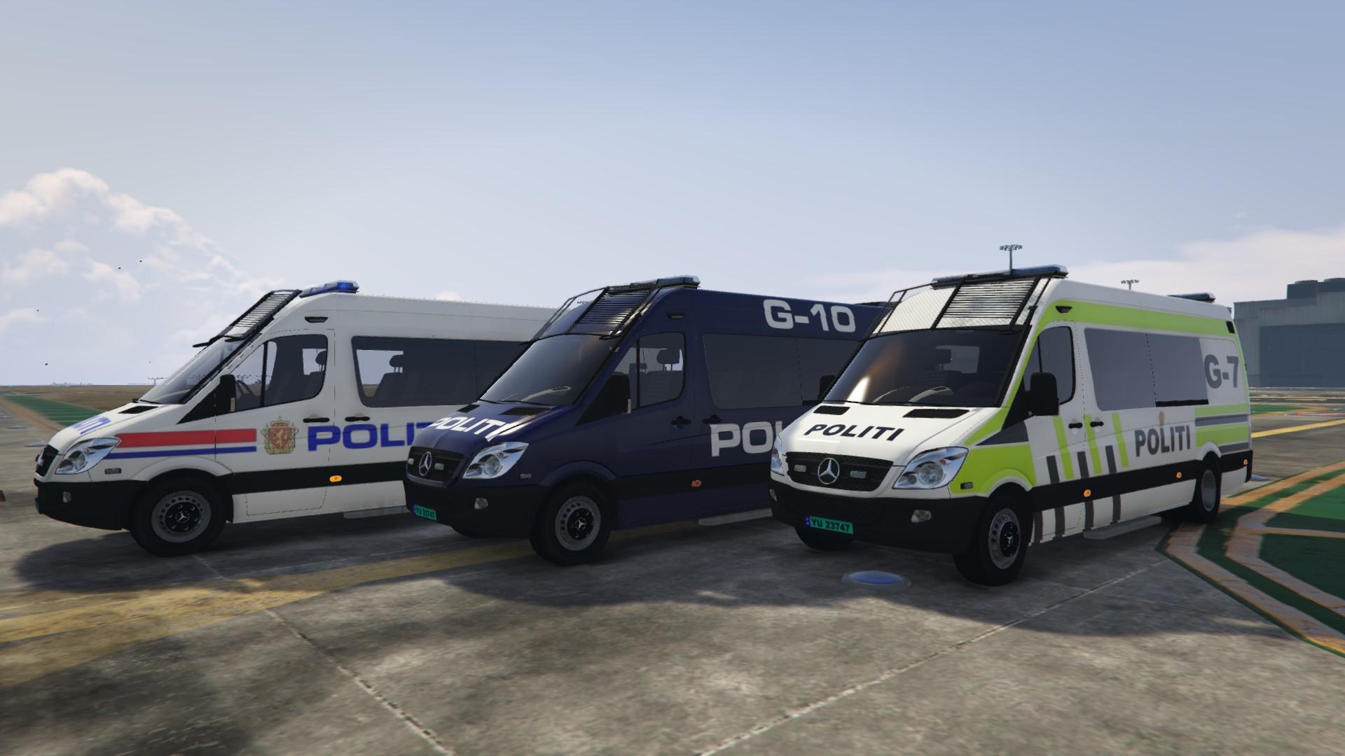 Norwegian riot control Mercedes Sprinter [ELS] - GTA5-Mods.com