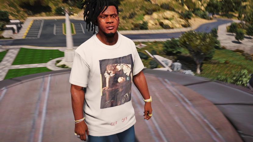 Off-White Narciso T-Shirt For Franklin - GTA5-Mods.com