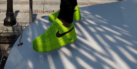 green off white air force 1