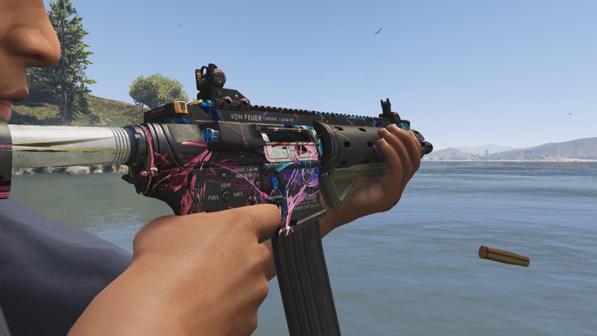 Paint Splatter Carbine Rifle Skin - GTA5-Mods.com