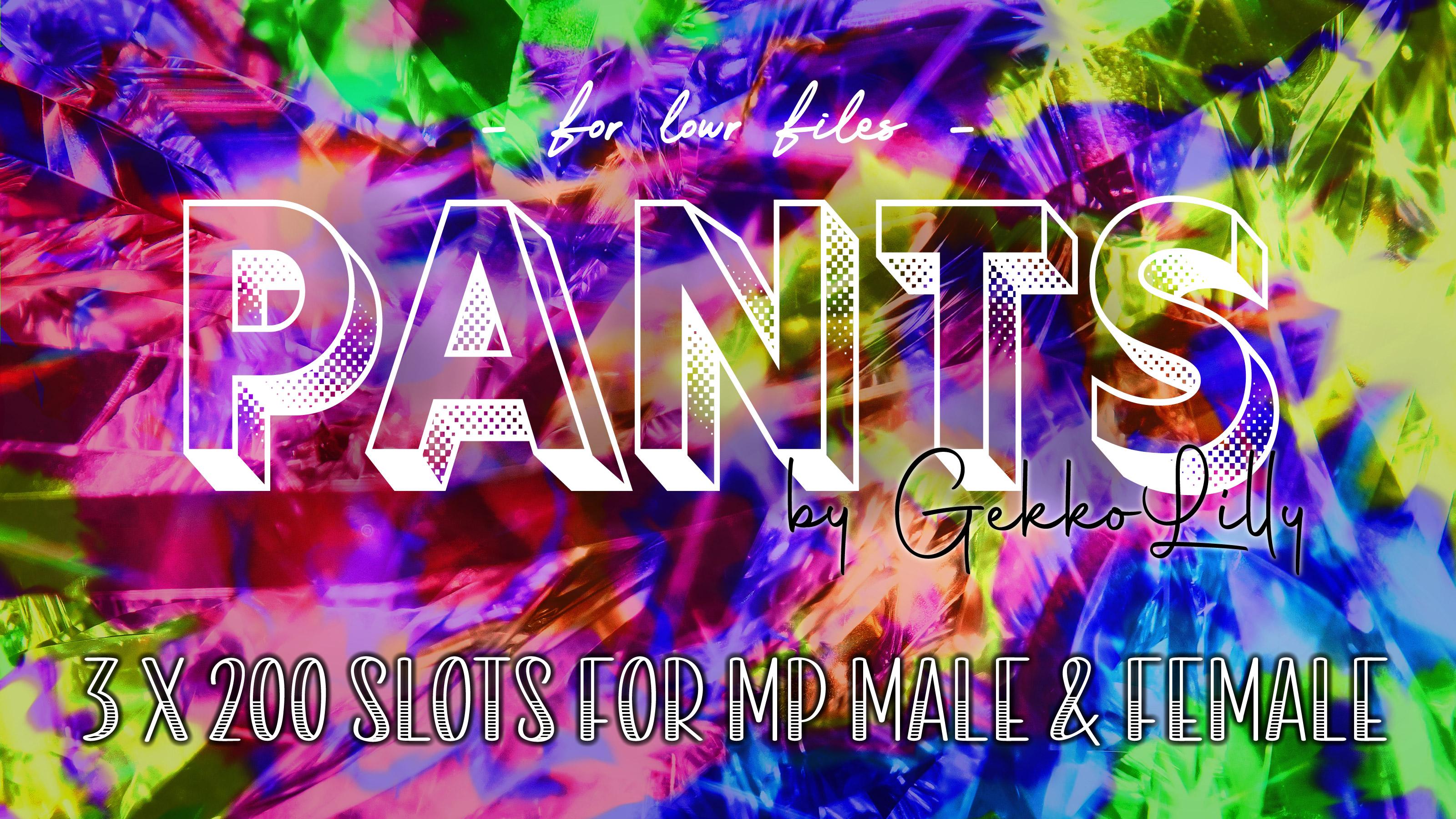 PANTS - 3 x 200 slots for MP Male & MP Female > dlc > no replace - GTA5