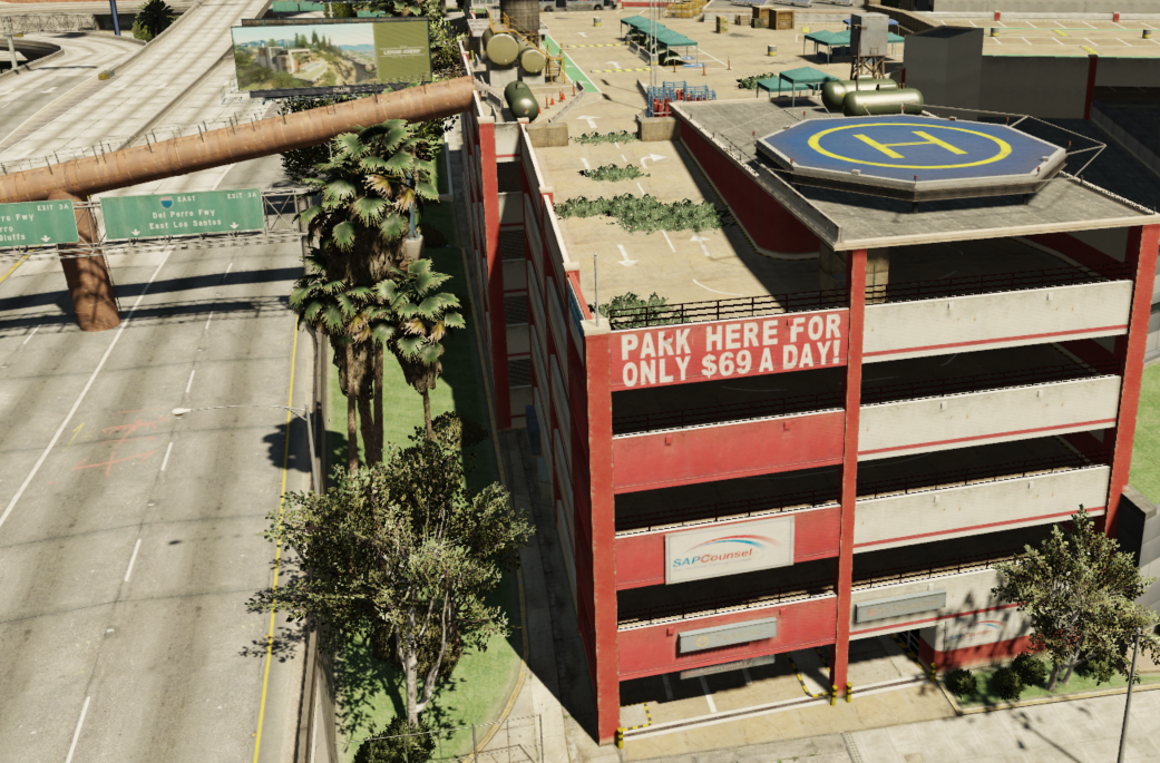 gta 5 bank heist parking garage location