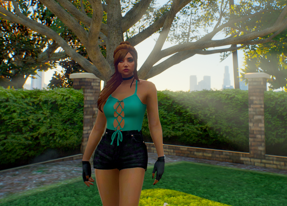 Parted Fringe With Bun For Mp Female Gta5 