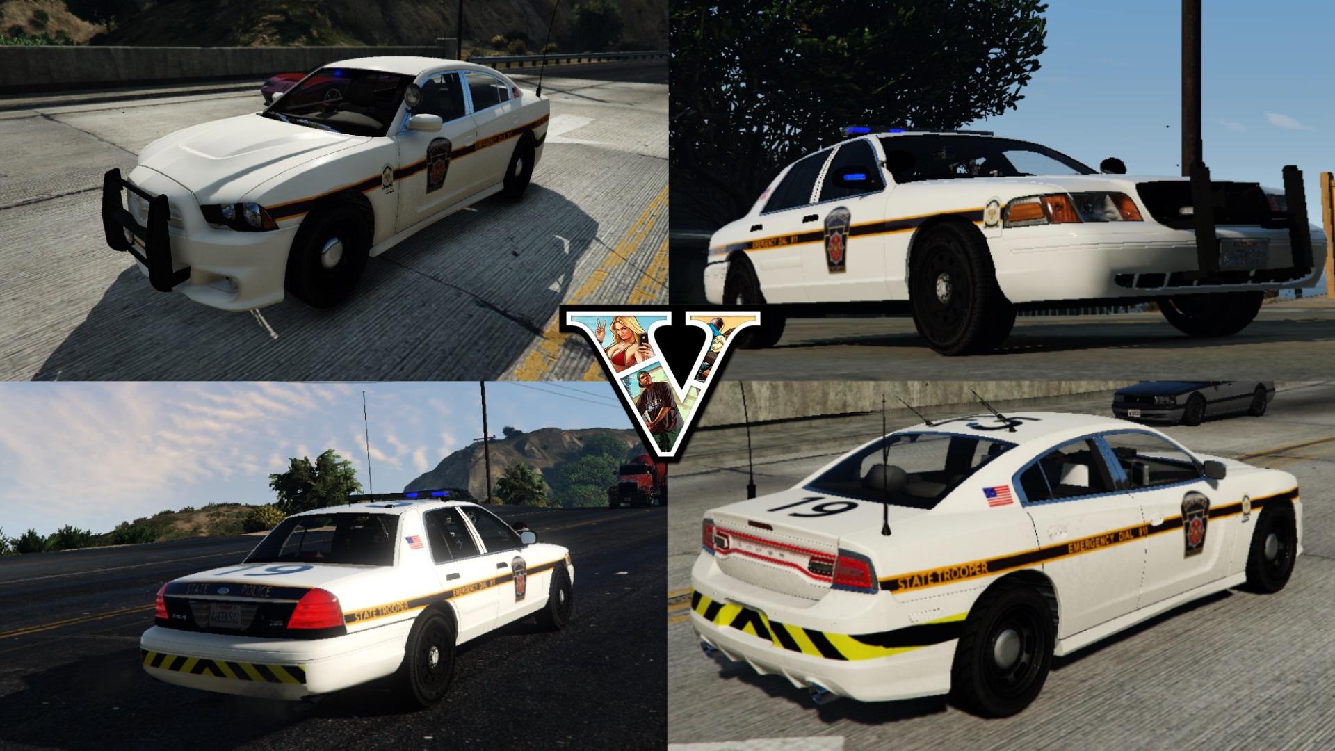 Pennsylvania State Police CVPI and Charger Textures - GTA5-Mods.com